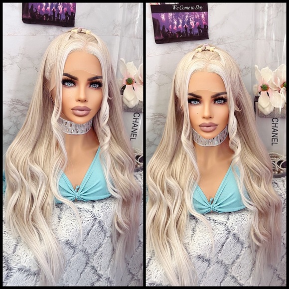 Human Hair Blended Lace Front Wig main image 9